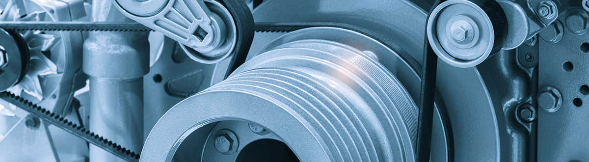 Industrial pulley belt-drive system manufactured by ALB Power Transmission